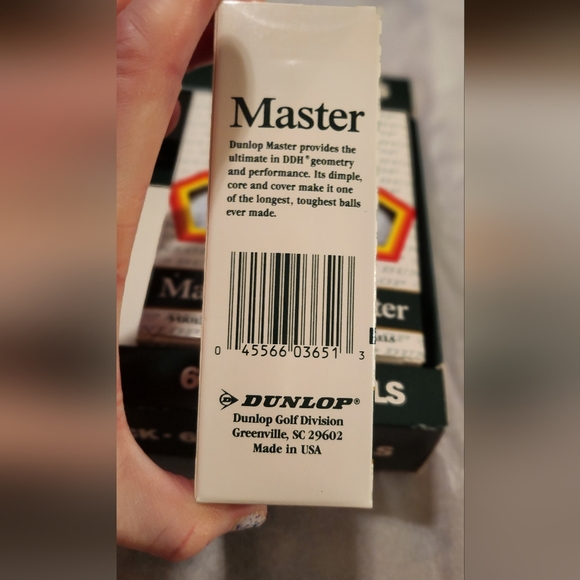 VINTAGE Dunlap Master Bright White Golf Balls 18 NWT 1991 - Picture 5 of 8